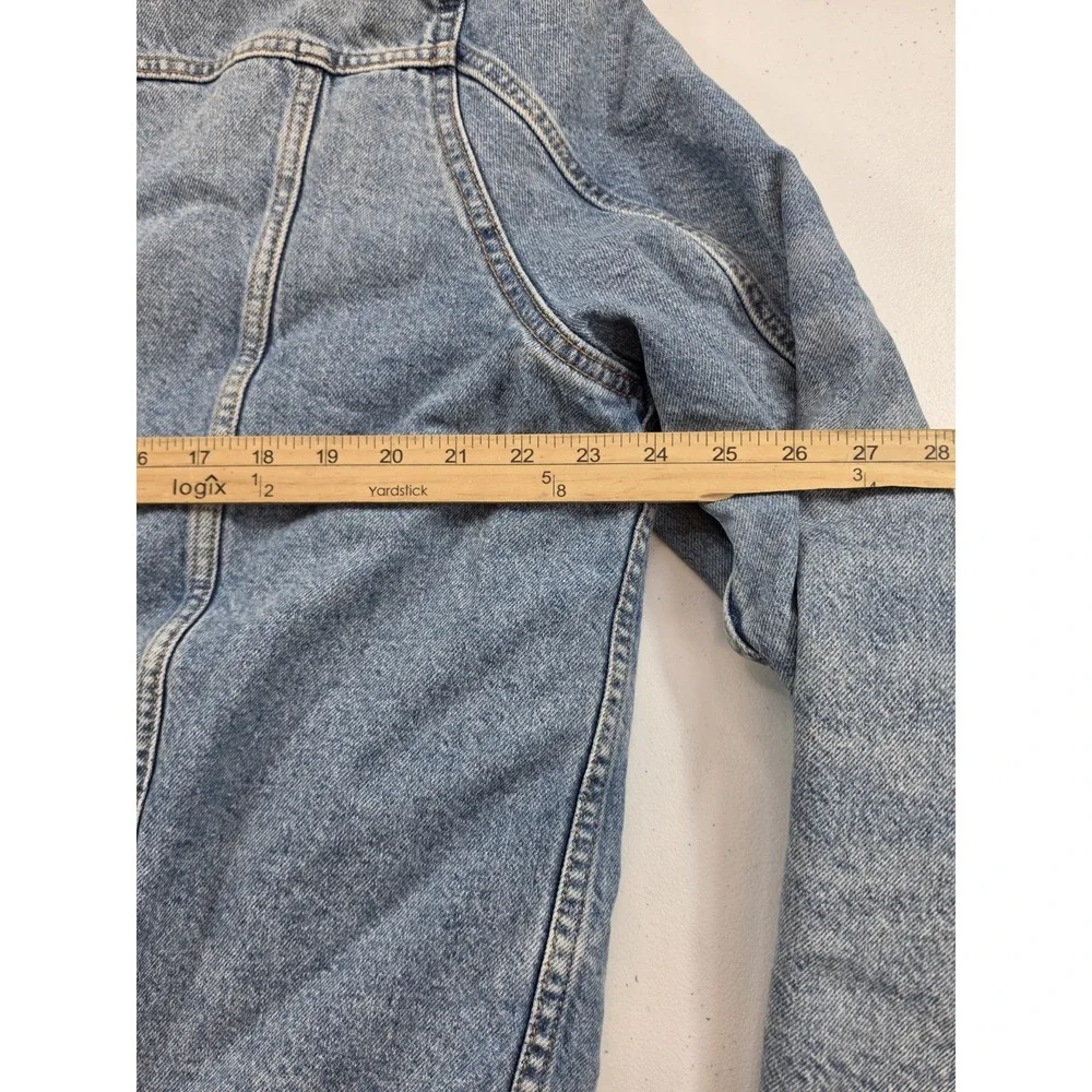 Aeropostale Mens Denim Sherpa Lined Trucker Jacket Size L